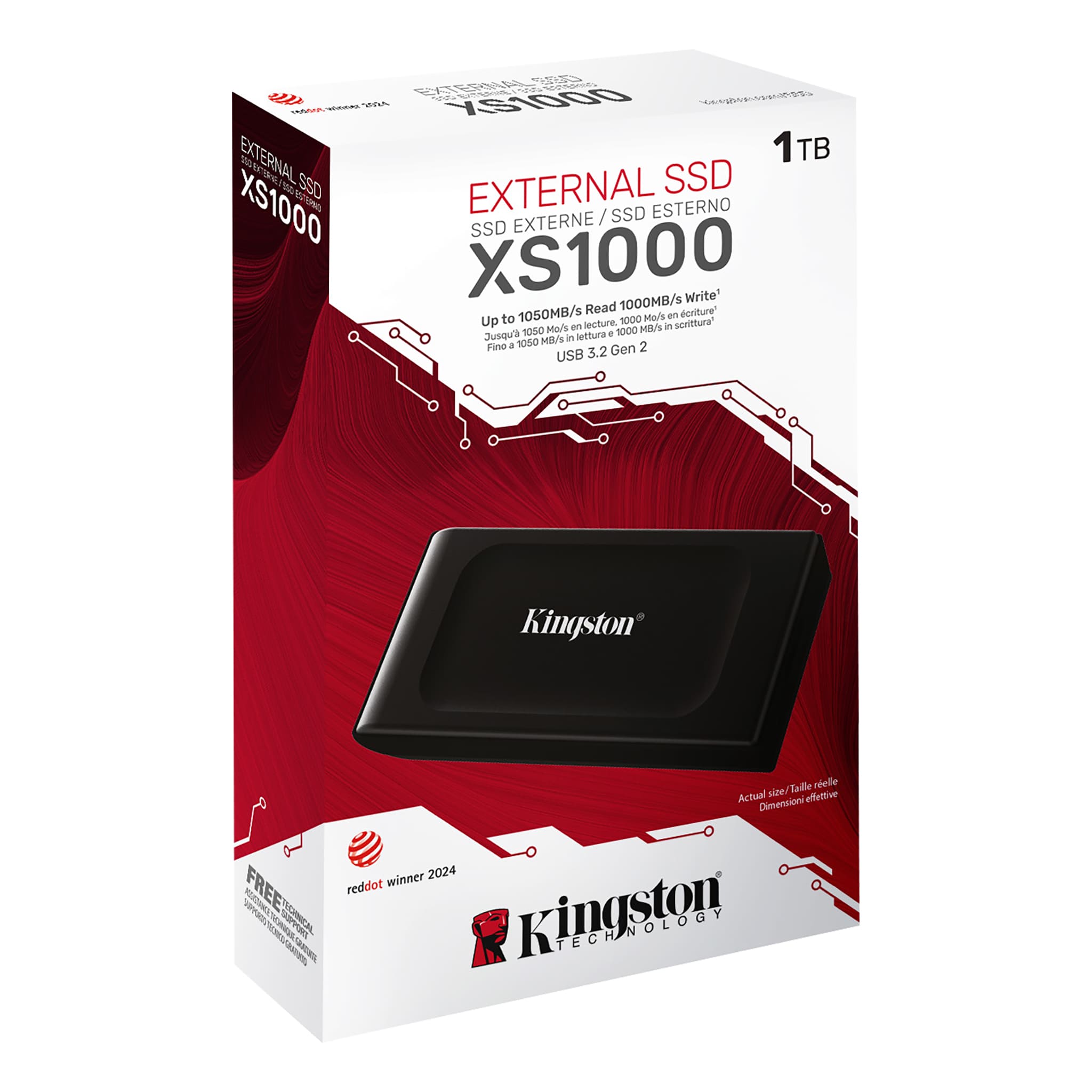 Kingston XS1000 External SSD, 1TB Capacity