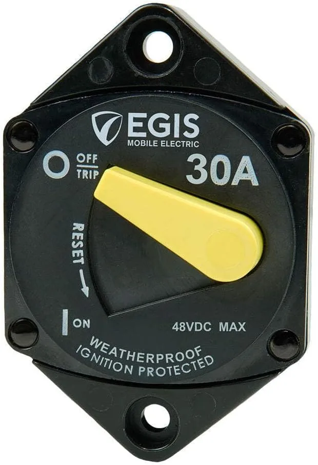 Egis 30A Panel Mount 87 Series Circuit Breaker