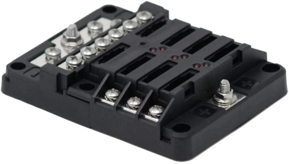 Egis RT Fuse Block 6 Position w/Ground & LED Indication