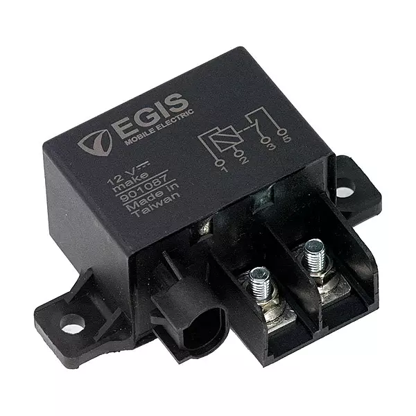 Egis Relay 12V 150A w/Resistor, Black, 901087