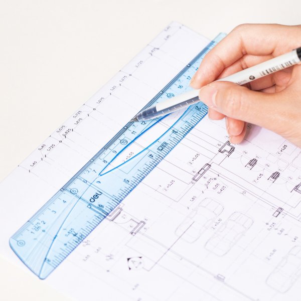 DELI EH11 RULER 30CM -TRANS.BLUE