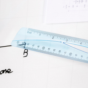 DELI EH11 RULER 30CM -TRANS.BLUE
