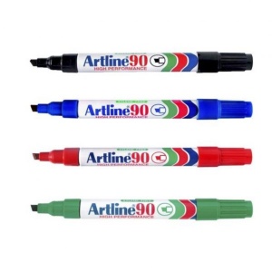 MARKER ARTLINE EK-90 RED - CHISEL