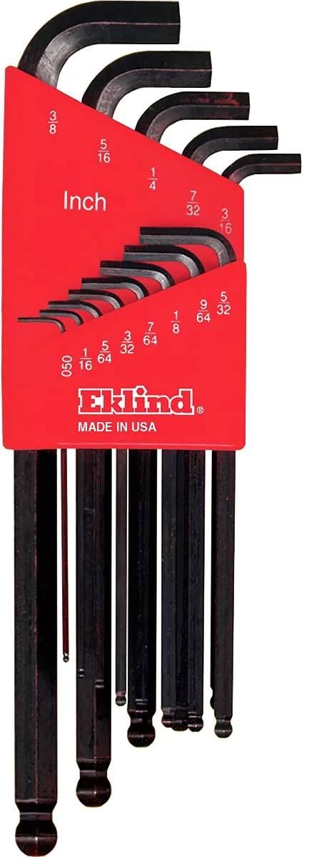 Eklind Tool 13113 Stubby-Ball-Hex-L Key Allen Wrench 13pc SAE Set