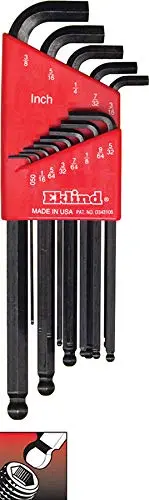 Eklind Tool 13113 Stubby-Ball-Hex-L Key Allen Wrench 13pc SAE Set