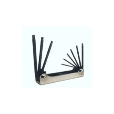 5 Piece Fold-Up Ball End Hex Key Set 3/16"-3/8"