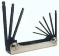 5 Piece Fold-Up Ball End Hex Key Set 3/16"-3/8"