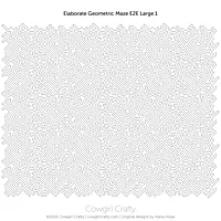 Elaborate Geometric Maze E2E Large 1 | Modern Longarm Digital Quilting Pattern
