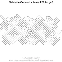 Elaborate Geometric Maze E2E Large 1 | Modern Longarm Digital Quilting Pattern