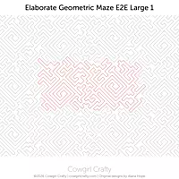 Elaborate Geometric Maze E2E Large 1 | Modern Longarm Digital Quilting Pattern
