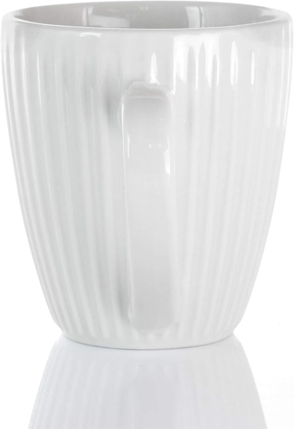 Elama Elle 12 Piece Round Porcelain Mug Set in White