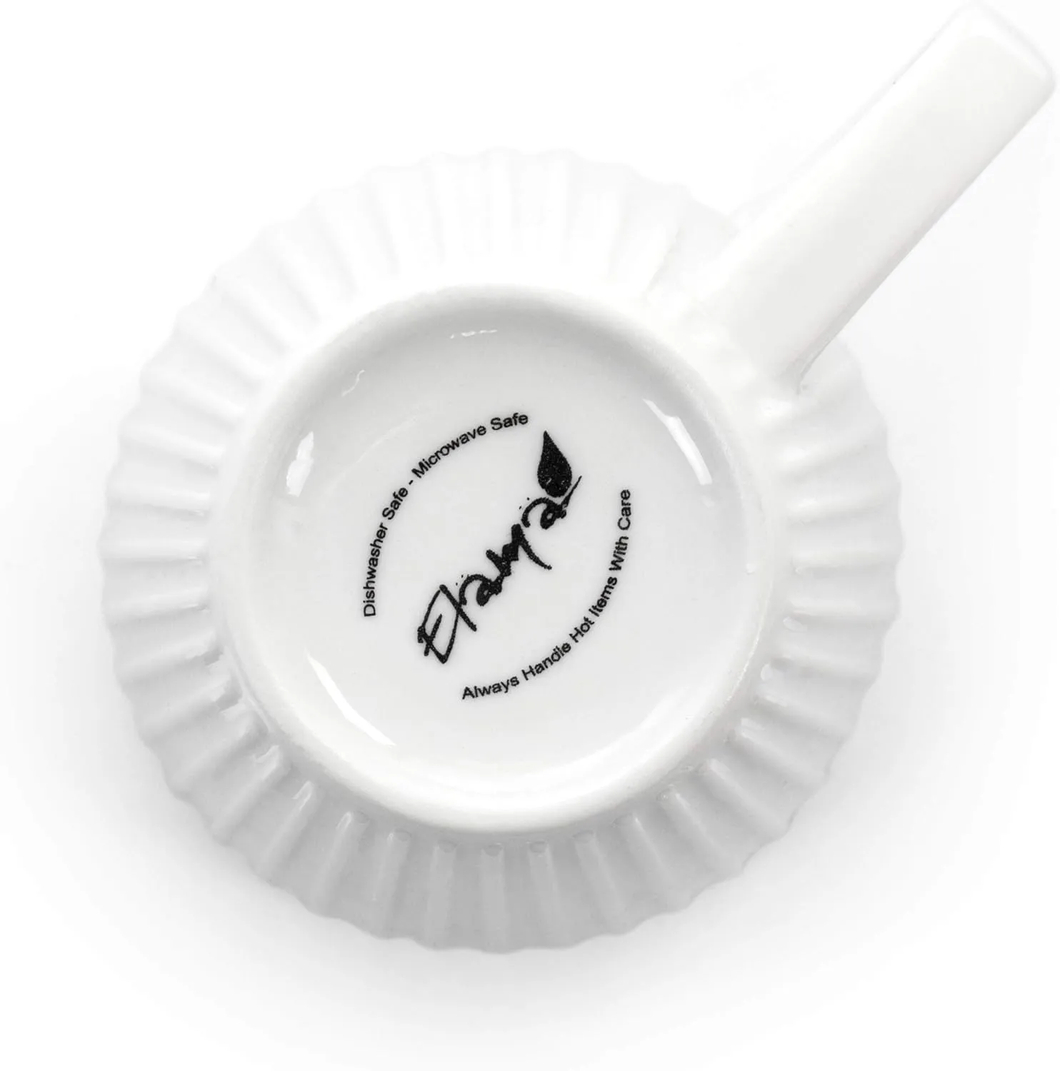 Elama Elle 12 Piece Round Porcelain Mug Set in White