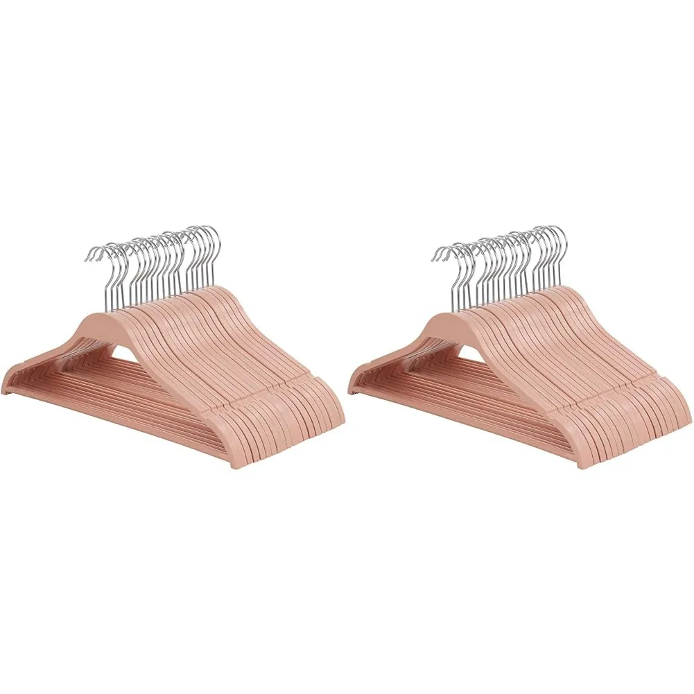 Elama Home 20 Piece Biodegradable Coat Hangers in Pink (ELH-20) (Pack of 2) 20 Piece Set (Pack of 2)