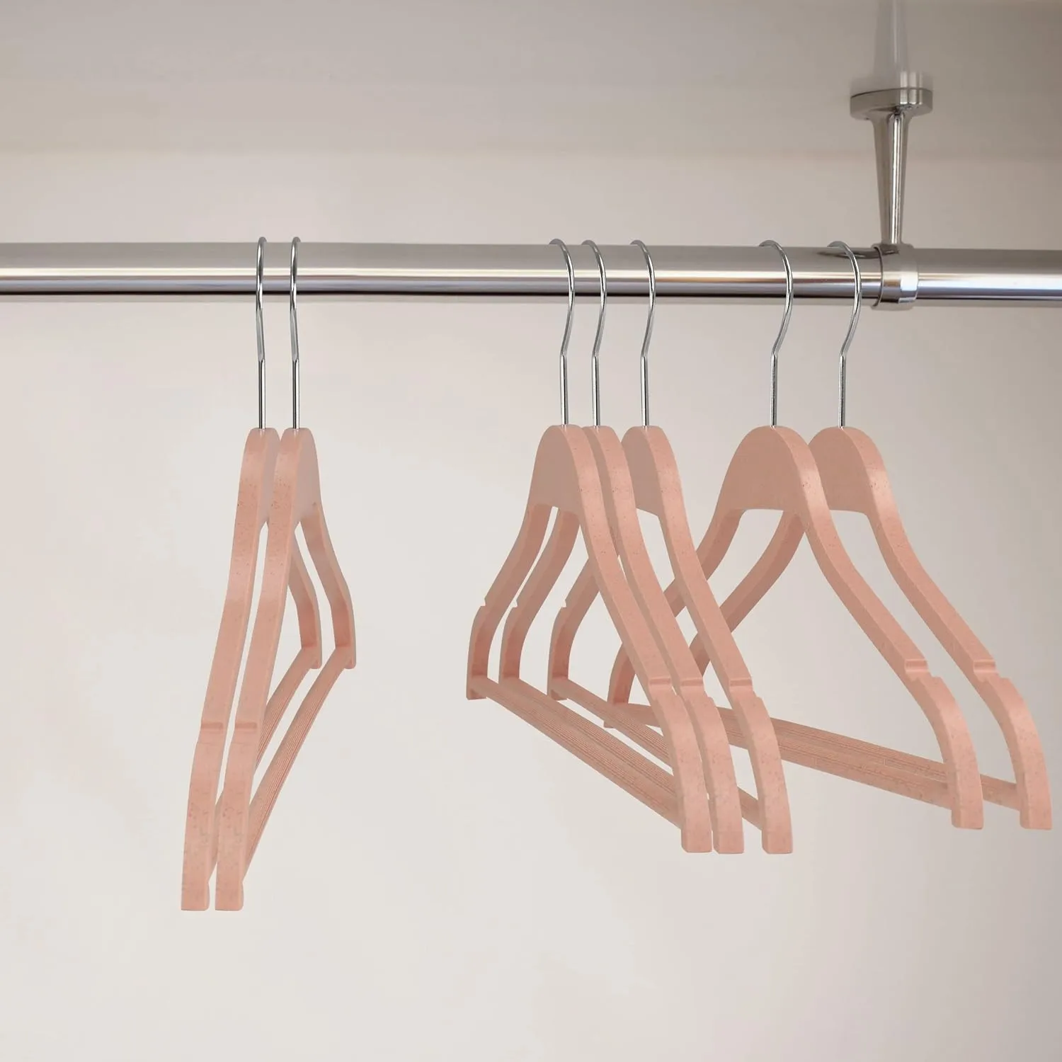 Elama Home 20 Piece Biodegradable Coat Hangers in Pink (ELH-20) (Pack of 2) 20 Piece Set (Pack of 2)