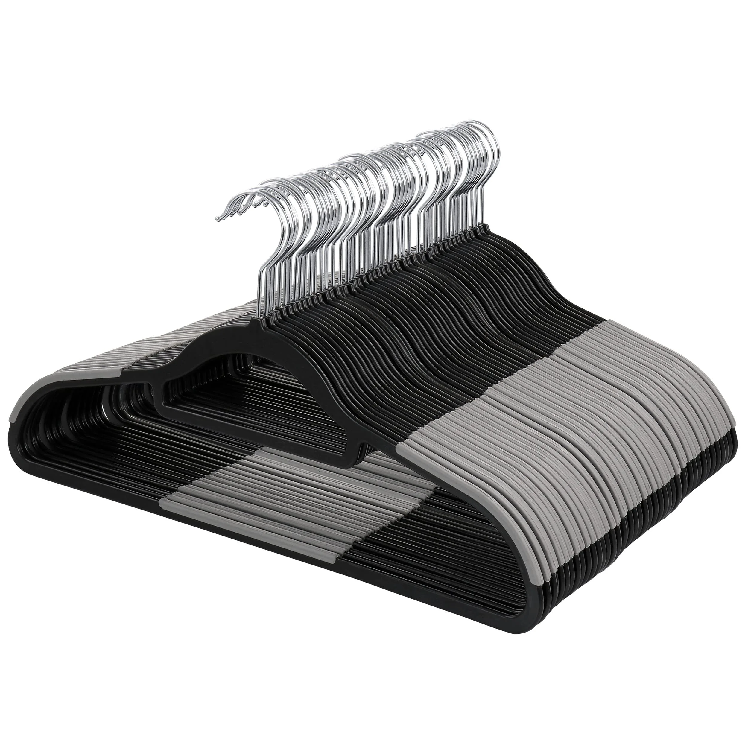 Elama Home Cloths Hanger, Non-Slip, 50 Piece Set (ELH-006-BKGR)