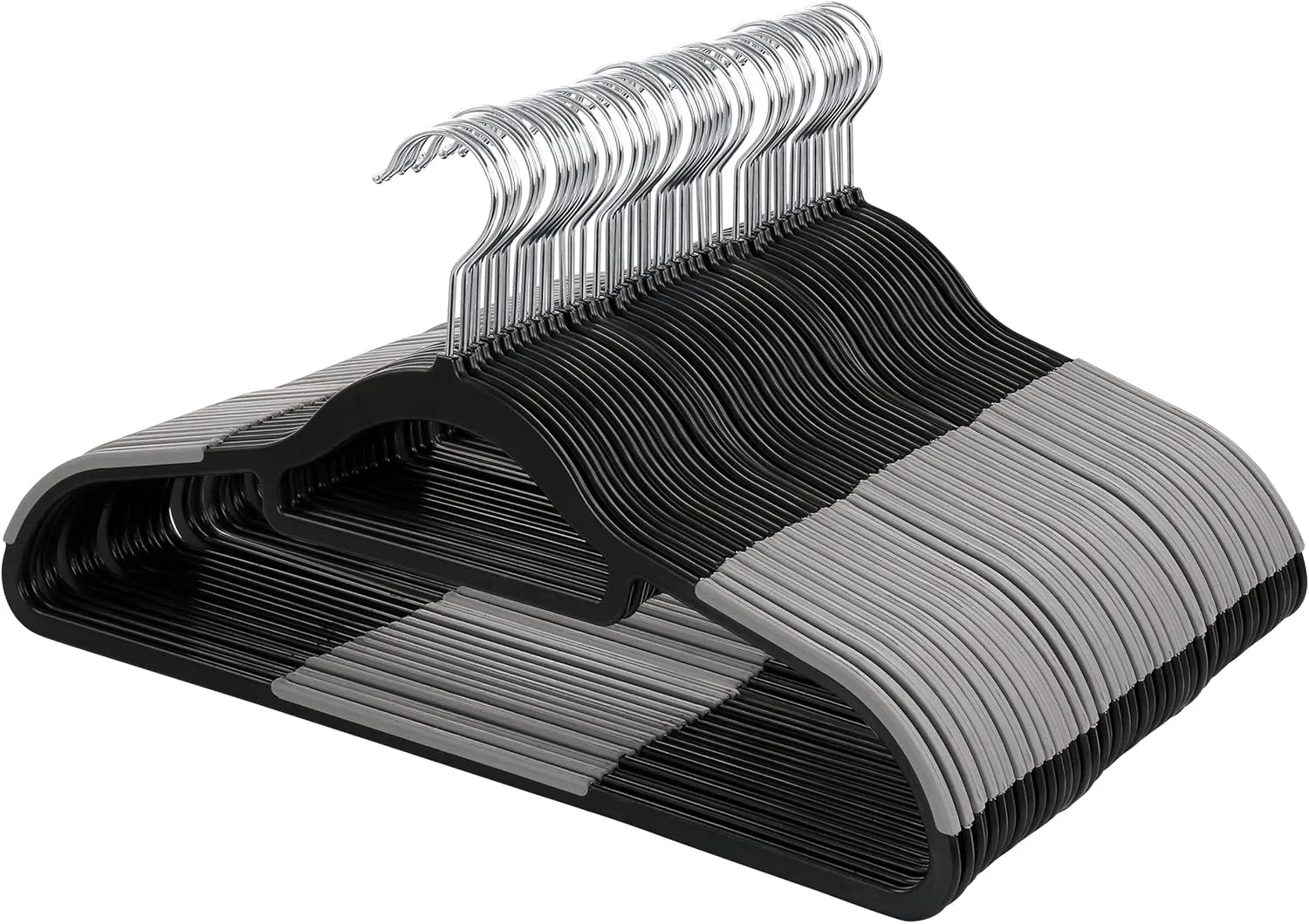 Elama Home Cloths Hanger, Non-Slip, 50 Piece Set (ELH-006-BKGR)
