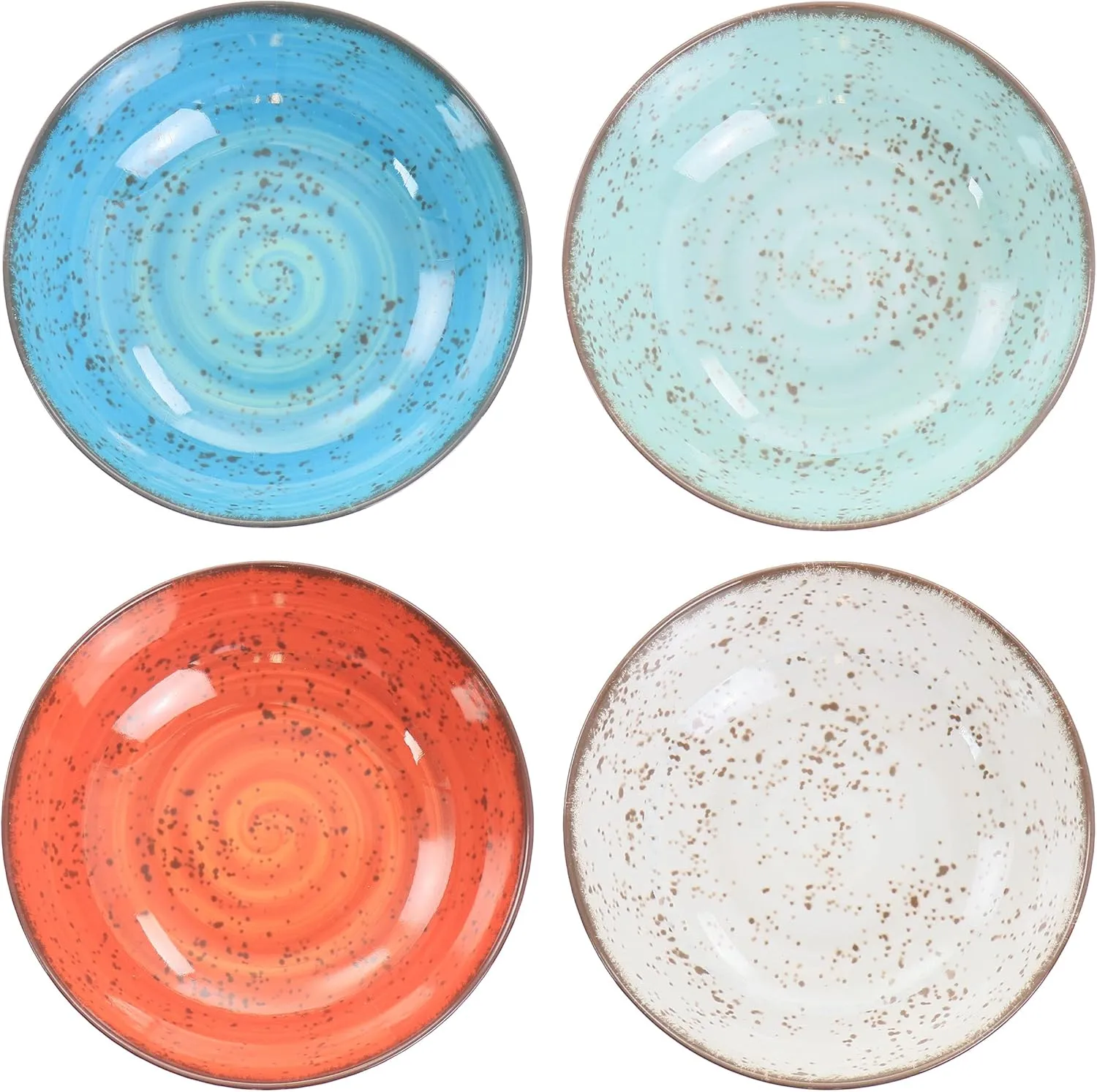 Elama Pryce 12-Piece Melamine Dinnerware Set, Assorted Colors