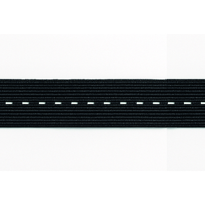 Elastico Plano Con Ojal 2.0Cmt Negro Rollo X 25 Metros Elastico Plano Con Ojal 2.0Cmt Negro Rollo X 25 Metros