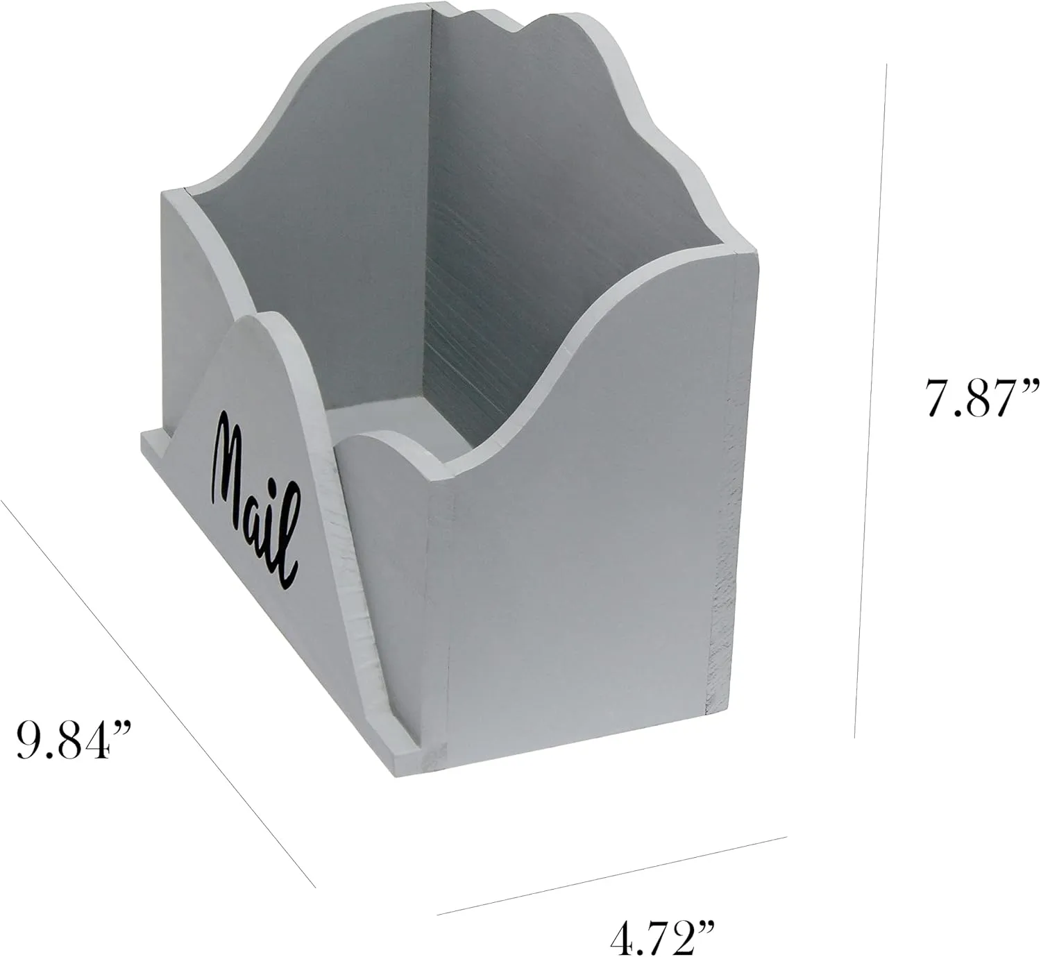 Elegant Designs Homewood Farmhouse Wooden Decorative Envelope-Shaped Desktop Letter Holder