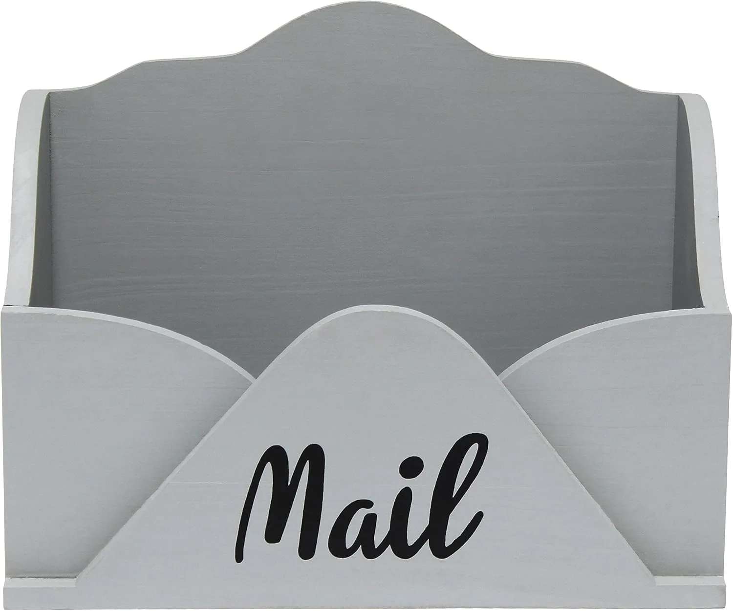 Elegant Designs Homewood Farmhouse Wooden Decorative Envelope-Shaped Desktop Letter Holder