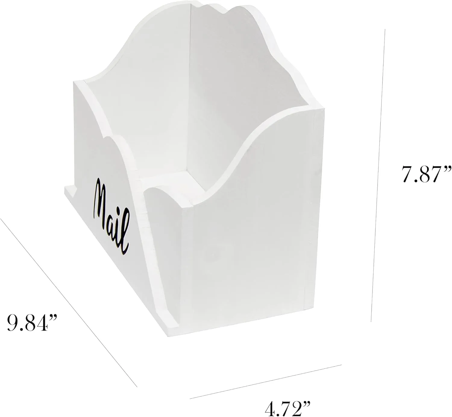 Elegant Designs Homewood Farmhouse Wooden Decorative Envelope-Shaped Desktop Letter Holder