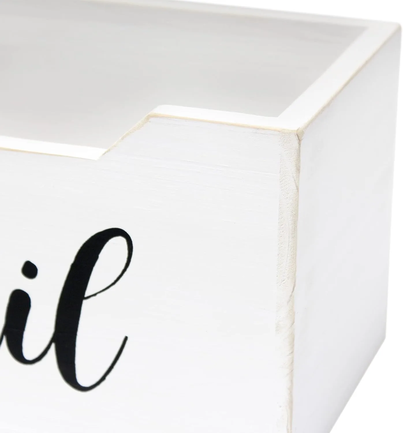 Elegant Designs Rustic Farmhouse Wooden Tabletop Mail Organizer Box