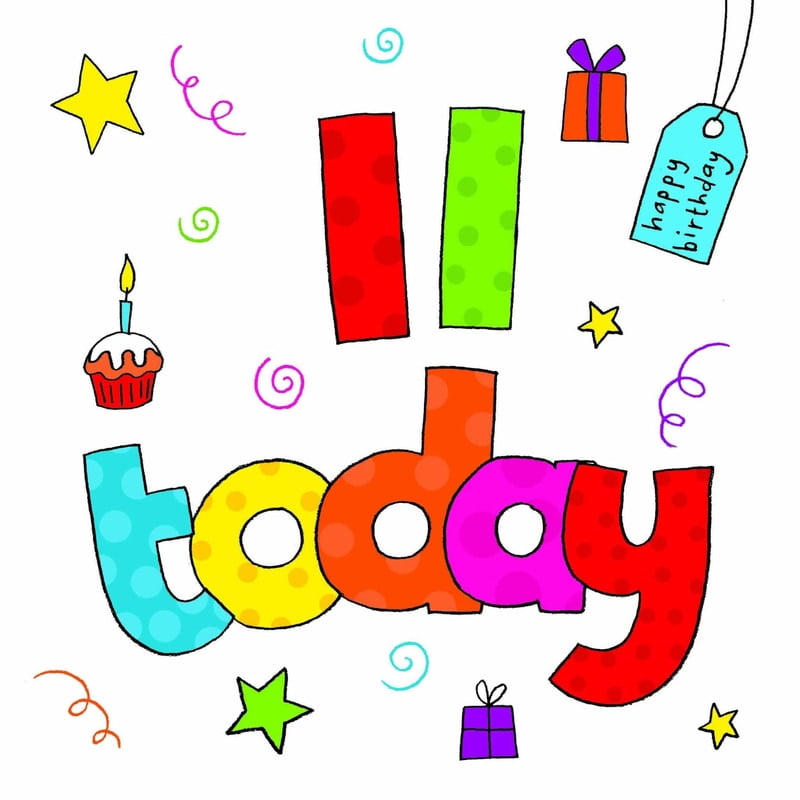 Eleven Bubblicious Birthday card