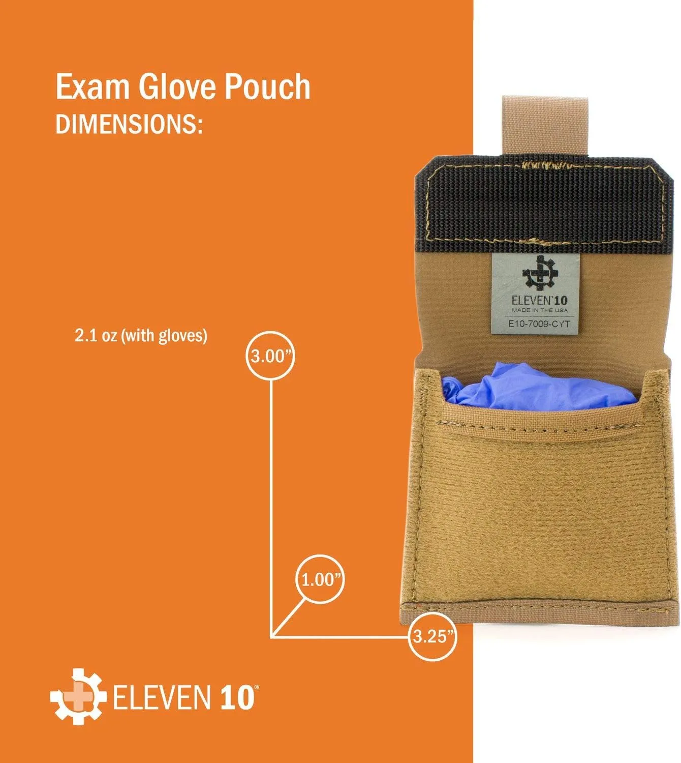 ELEVEN 10 Glove Pouch with Hook & Loop Closure