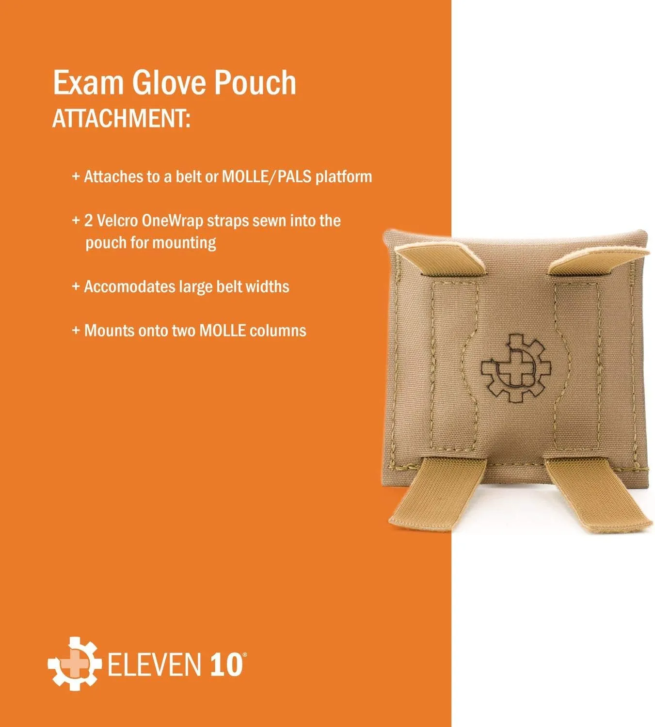 ELEVEN 10 Glove Pouch with Hook & Loop Closure