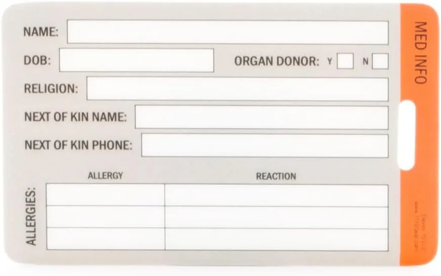 Eleven 10 Medical ID Cards - Multipack (3 Pack)
