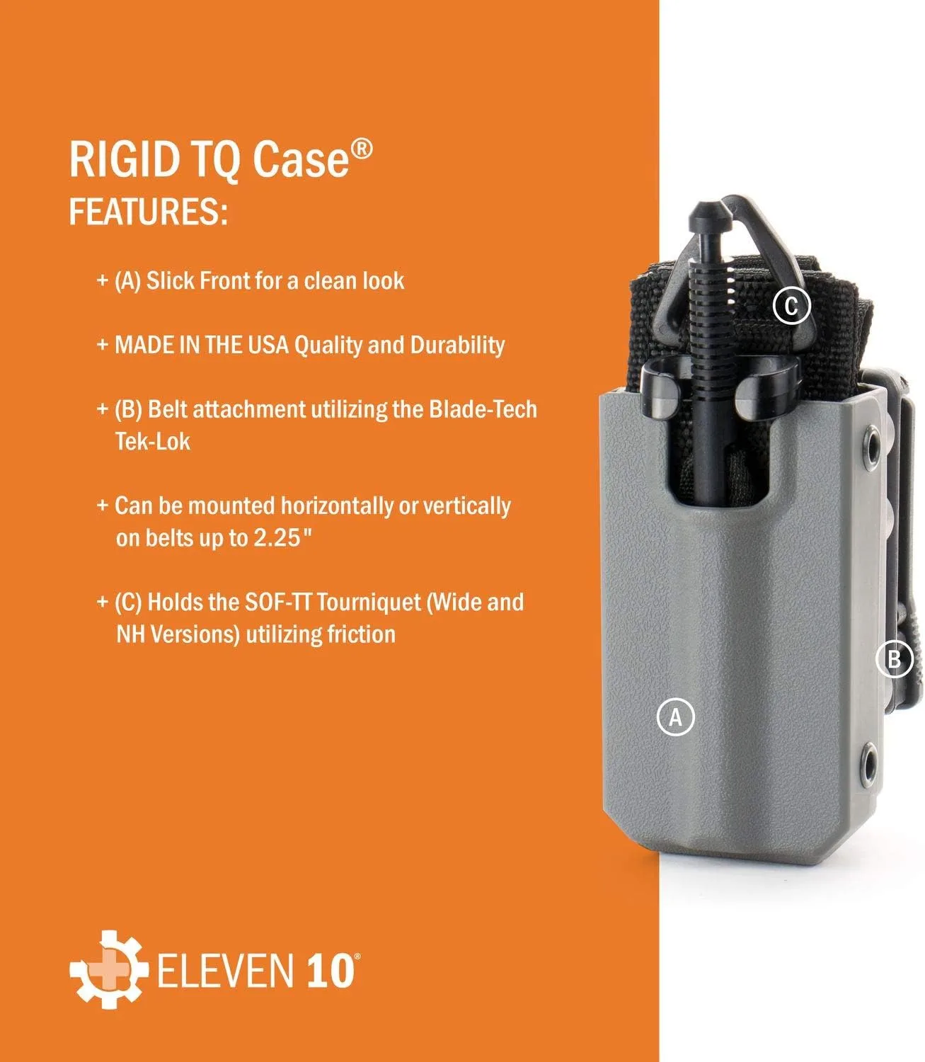 ELEVEN 10 Slick Front RIGID TQ Case for SOF-TT Tourniquet