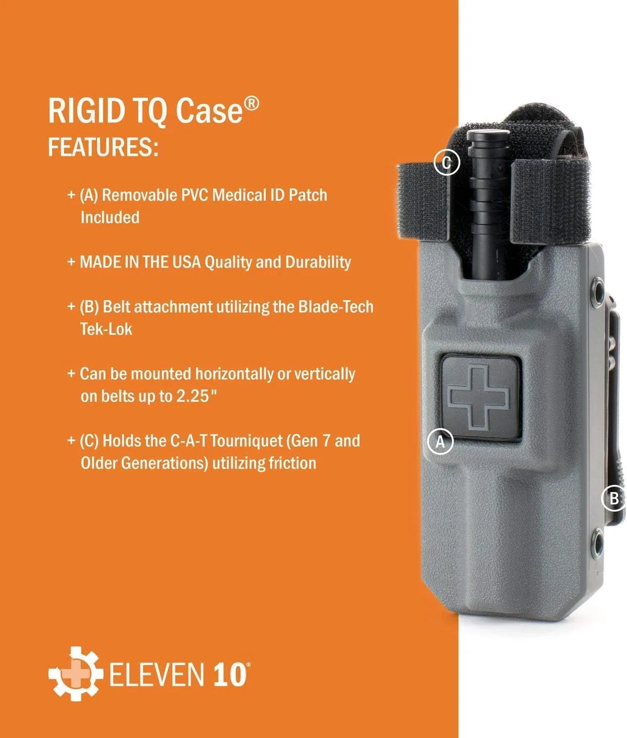 ELEVEN 10 RIGID TQ Case for C-A-T Tourniquet Holster Attachment (Right-Hand)