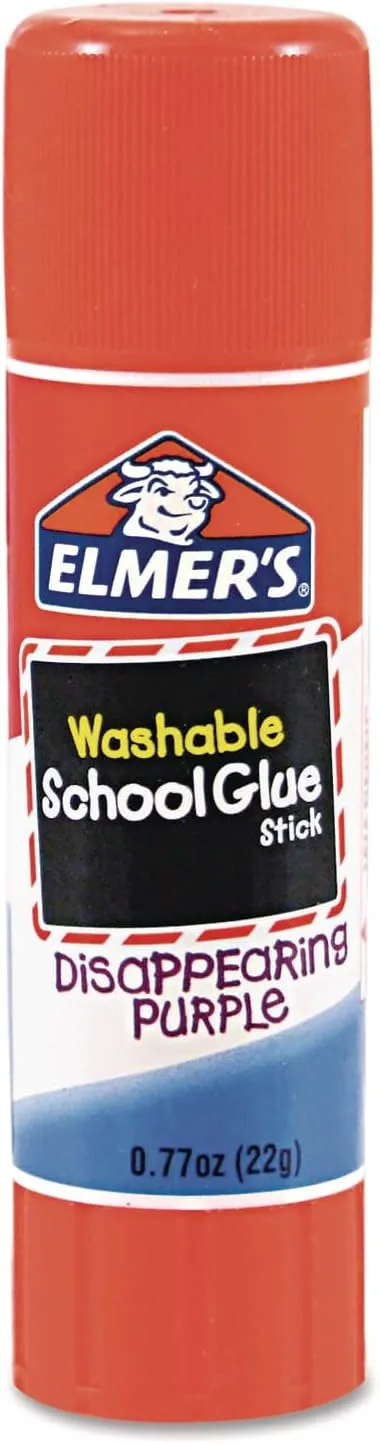 Elmer's Washable Purple Glue Sticks, 0.77 oz, Pack of 12