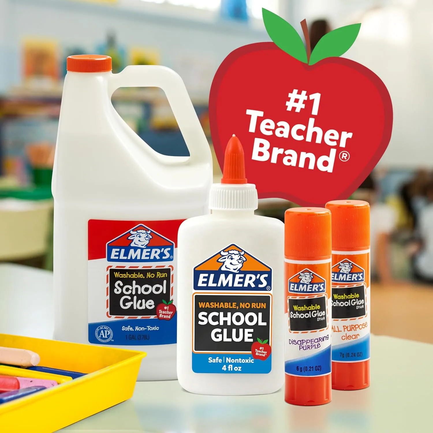 Elmer's All Purpose School Glue Sticks, Washable, 22 Grams, 30 Count