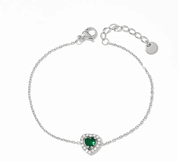 Emerald Heart Bracelet