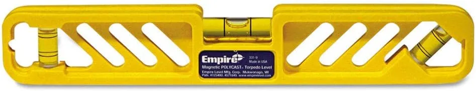 Empire Level 331-9 Magnetic Polycast Torpedo Level, 9-Inch