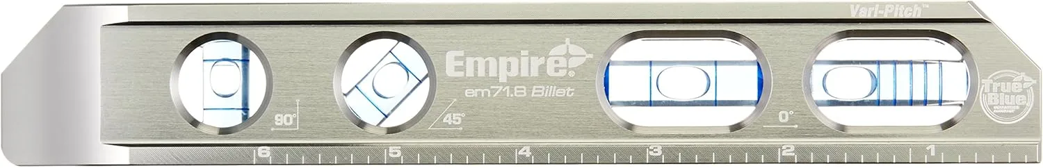 EMPIRE EM71.8 Professional True Blue Magnetic Box Level, 8"