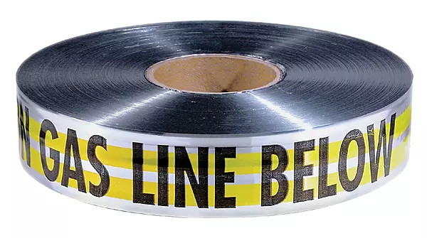 Empire Level 31-140 Caution Gas Line Below Tape, 2" x 1000', Yellow