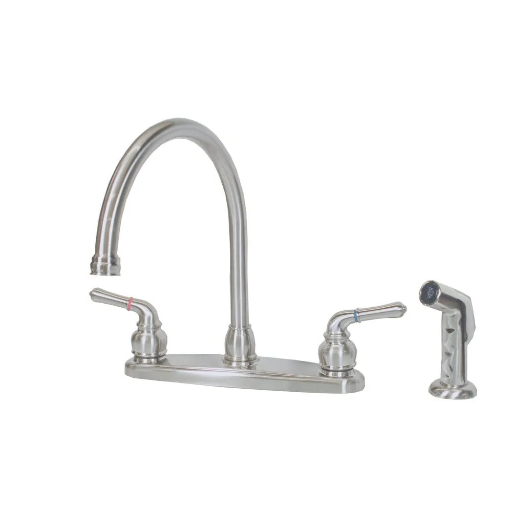Empire Faucets NN801GSN 8" Metallic Kitchen Faucet with Gooseneck Spout - Brushed Nickel