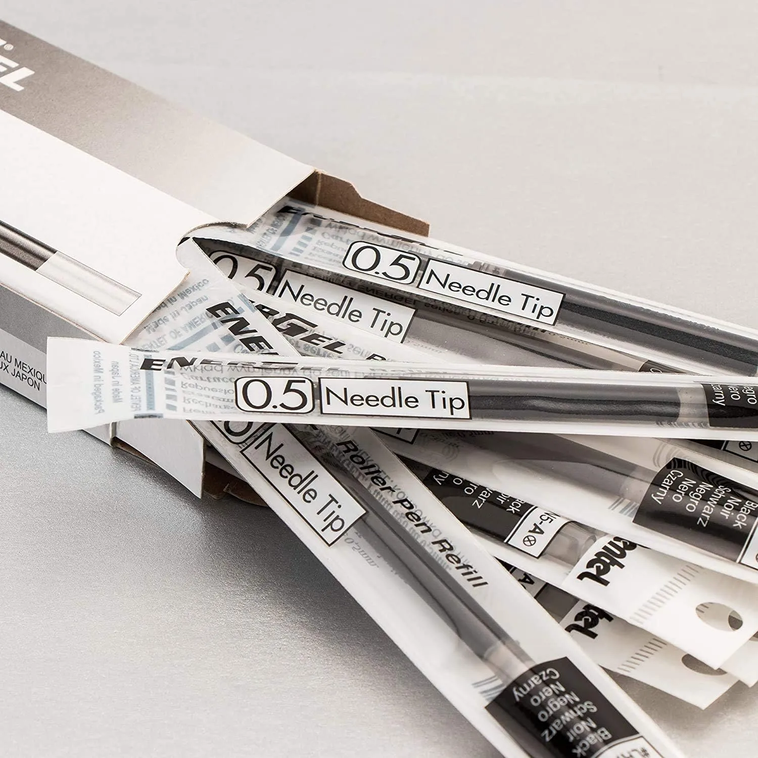 Pentel EnerGel Liquid Gel Pen Refills - 0.5mm Needle Tip - Box of 12