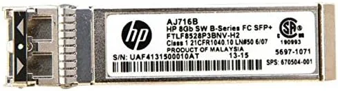 HP COMPATIBLE AJ716B - FUNCTIONALLY IDENTICAL 8GBPS SFP+ FIBRE CHANNEL SHORTWAVE