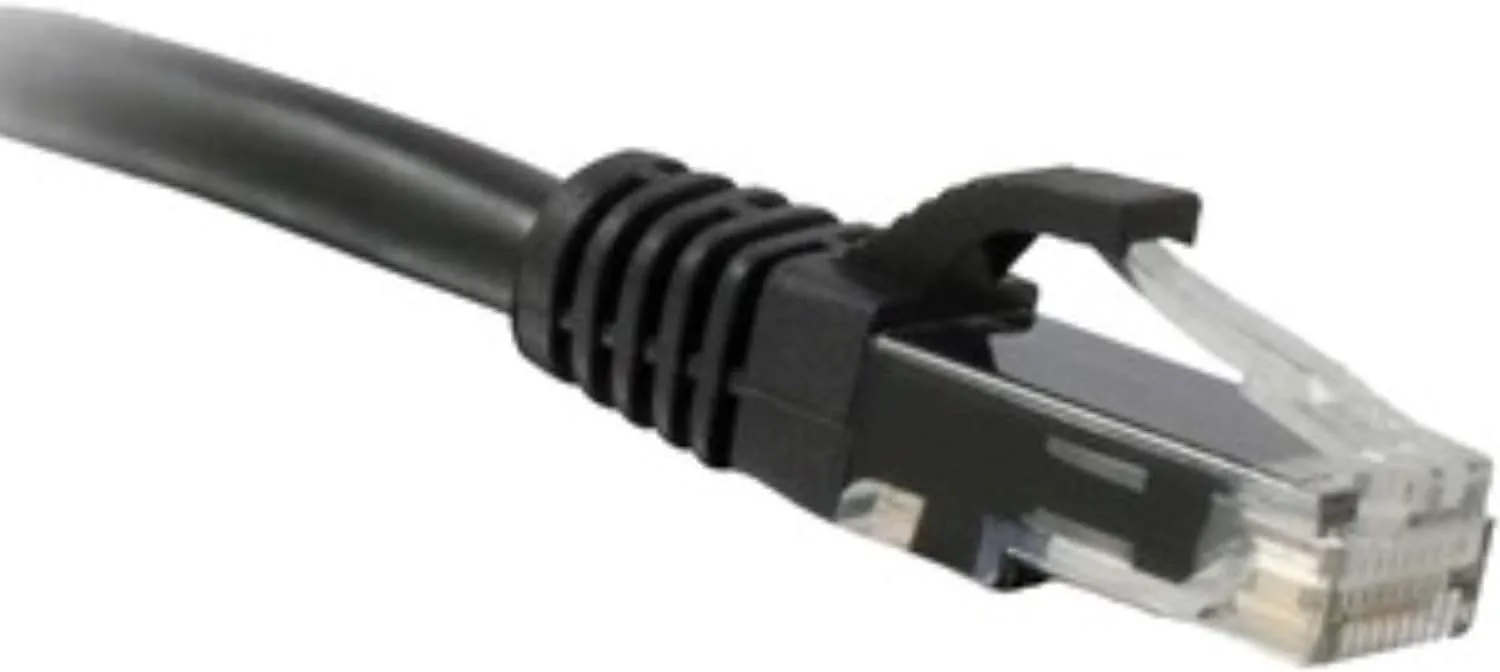 ENET Cat5e Black 15 Foot Patch Cable with Snagless Molded Boot (UTP) - 15Ft