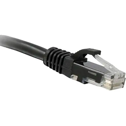 1ft CAT6 Black Snagless Molded Boot Unshielded (UTP) Gigabit Network Patch Cable 1' RJ-45 Male - RJ-45 Male