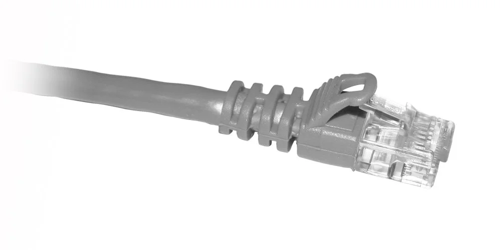 Enet Cat6 Gray 2 Foot Patch Cable with Snagless Molded Boot (Utp) Network Patch Cable Rj45 to RJ45-2Ft