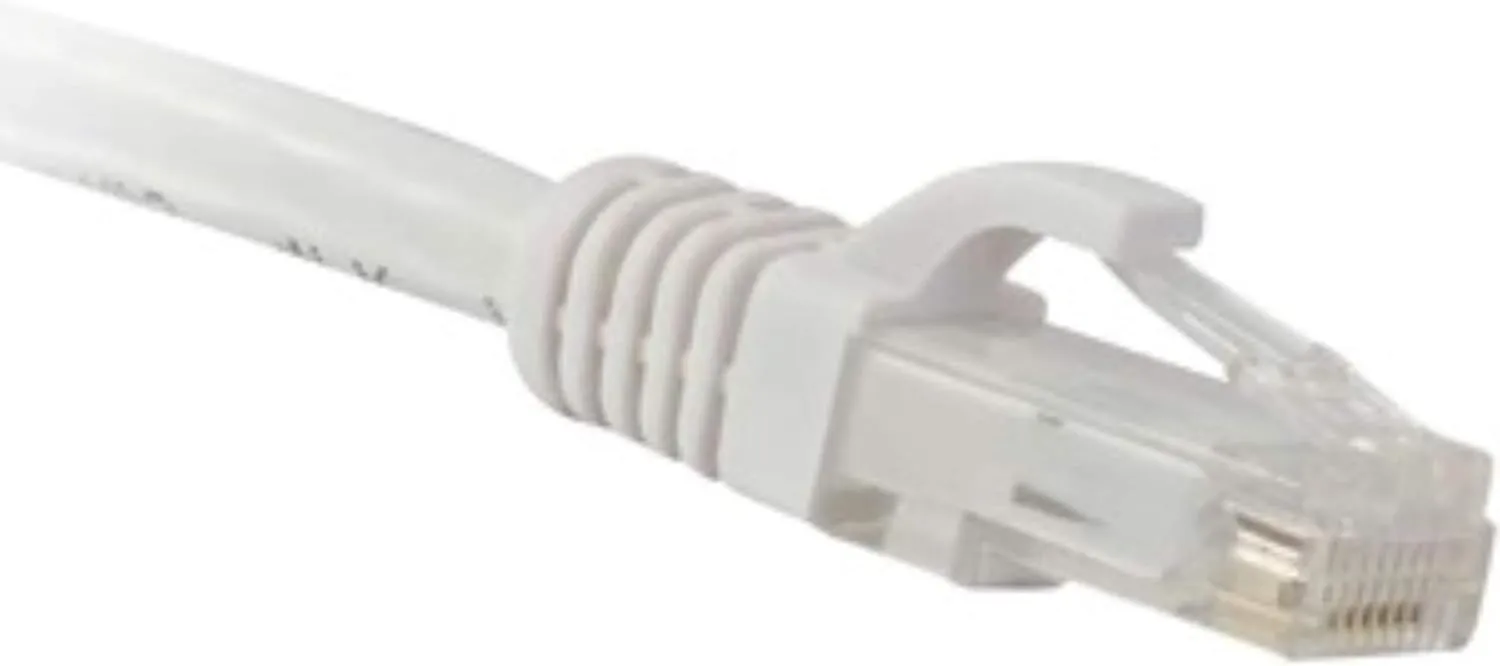 ENET CAT6 WHITE 6 INCH PATCH CABLE WITH SNAGLESS MOLDED BOOT (UTP) HIGH-QUALITY