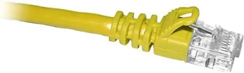 ENET CAT6 YELLOW 1 FOOT PATCH CABLE WITH SNAGLESS MOLDED BOOT (UTP) HIGH-QUALITY