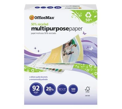 Office Depot EnviroCopy Copy Paper, 20 lb, Letter (8.5 x 11), 500 Sheets