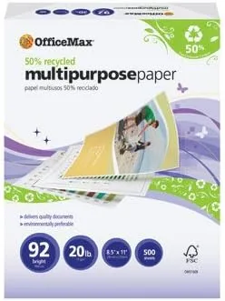 Office Depot EnviroCopy Copy Paper, 20 lb, Letter (8.5 x 11), 500 Sheets