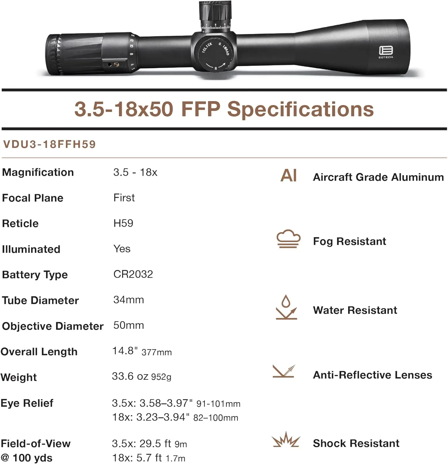 EOTECH Vudu Precision Rifle Scope FFP