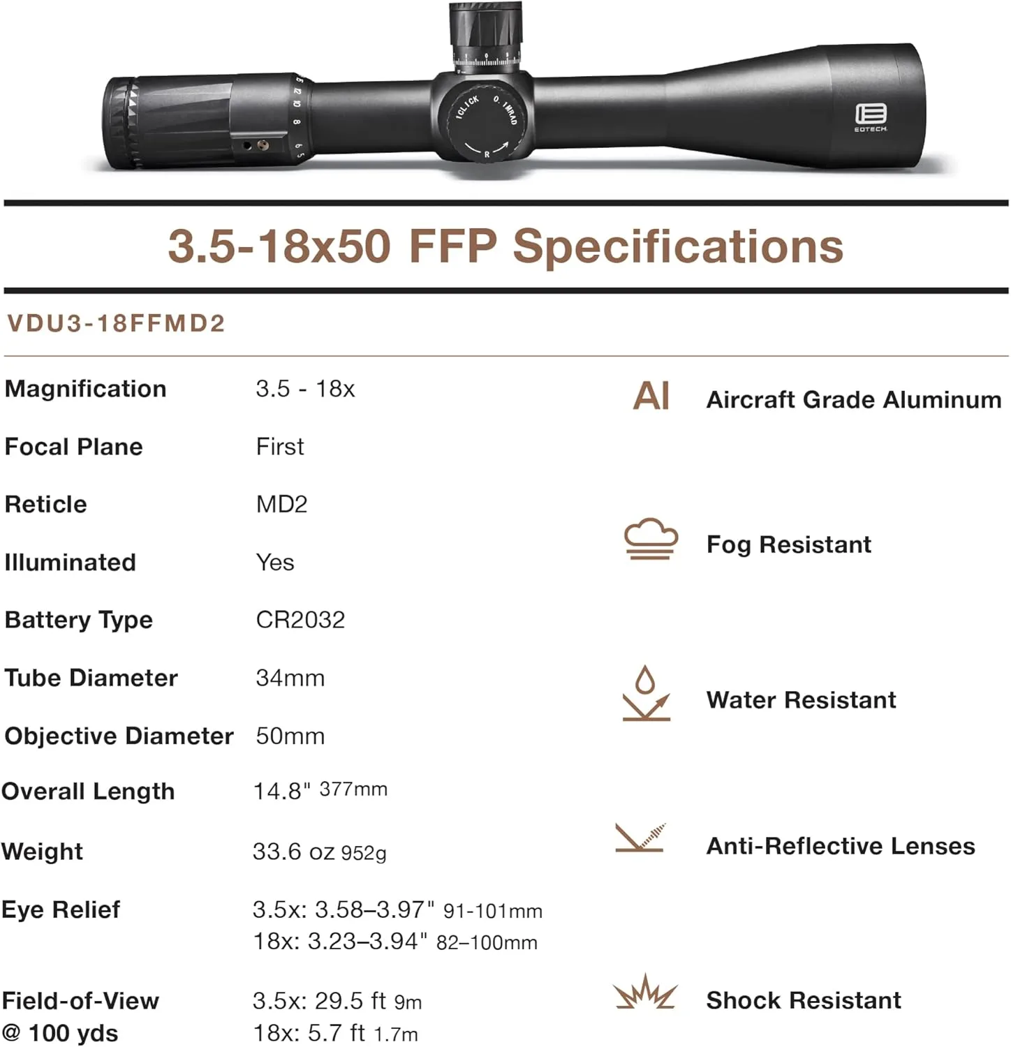 EOTECH Vudu Precision Rifle Scope FFP